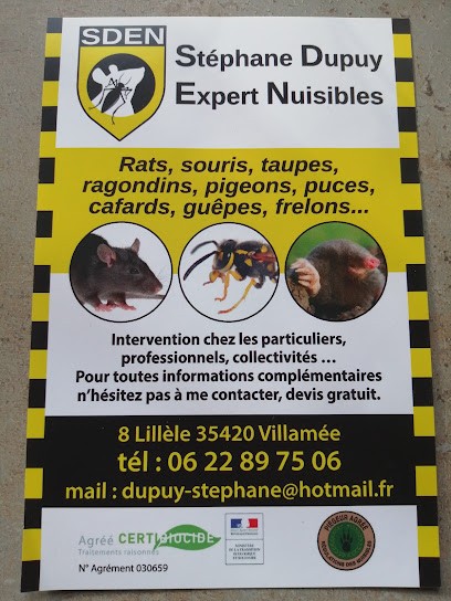 SDEN Stéphane Dupuy Expert Nuisibles, Désinsectiseur et Dératiseur à Villamée