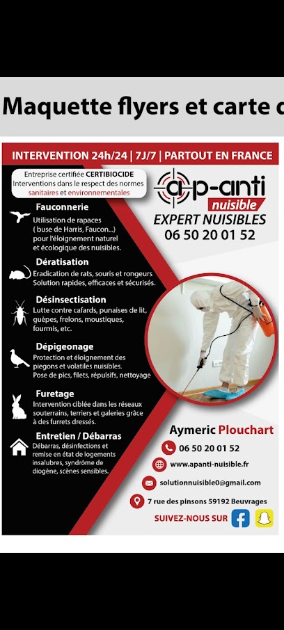Apanti-Nuisible Désinsectiseur - Dératiseur à Beuvrages